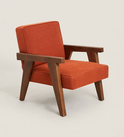 Blasco upholstered walnut armchair