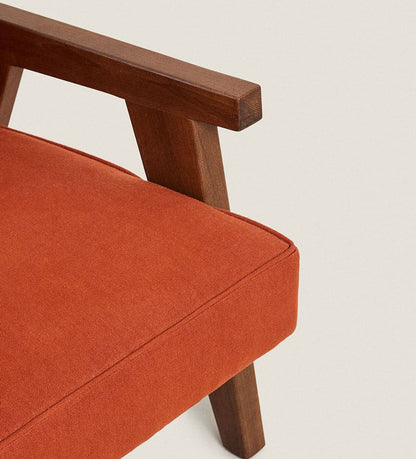 Blasco upholstered walnut armchair