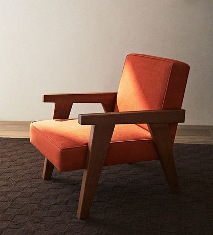 Blasco upholstered walnut armchair