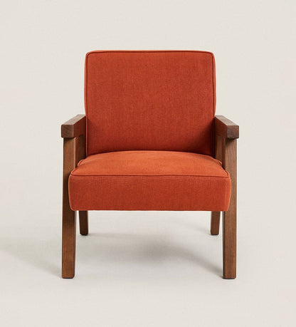 Blasco upholstered walnut armchair