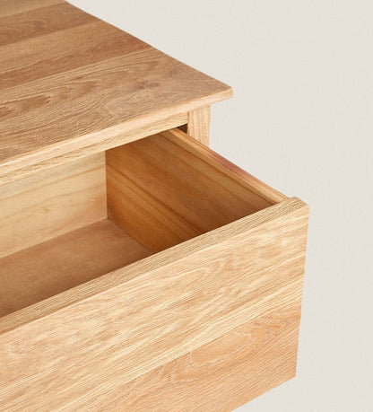 Oak bedside Table with Drawer