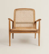 Lyon teak and rattan armchair