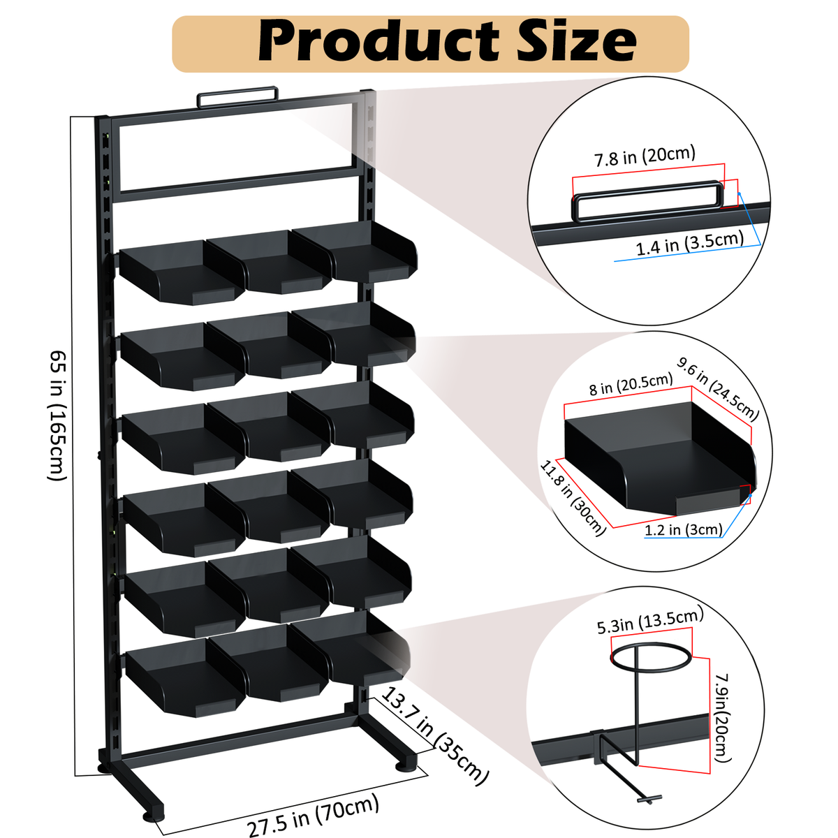 Mobile Boutique Hat Display Tower 180 Cap Capacity