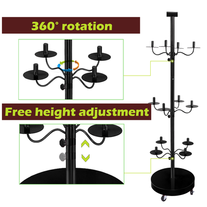黑色大号三层假发架