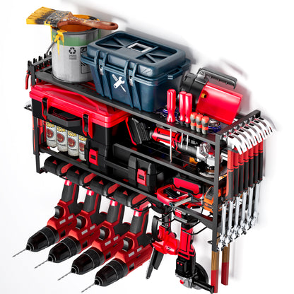 Industrial Wall Mounted Power Tool and Drill Storage Station