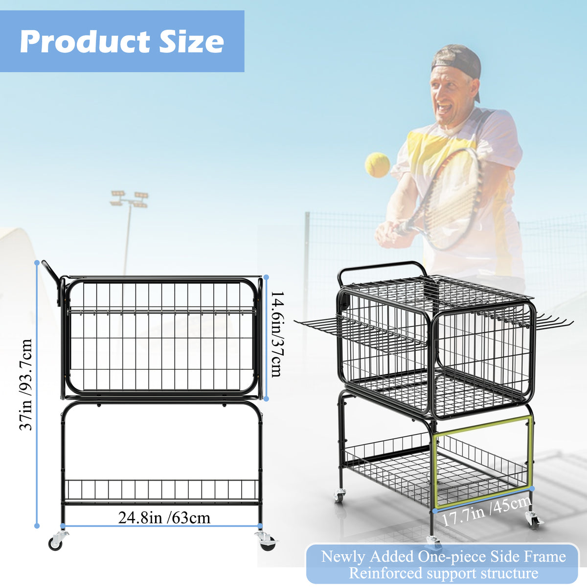 tennis ball cart