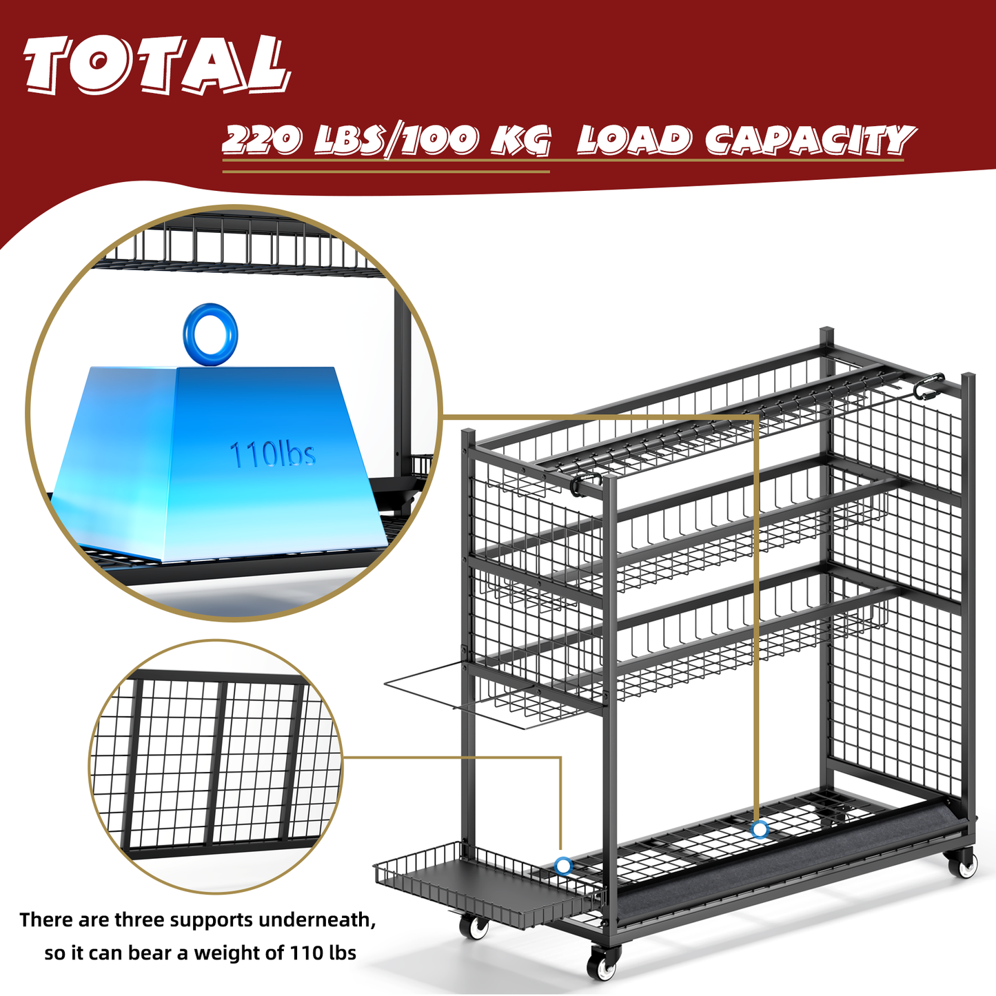 Commercial Grade Mobile Fishing Pole and Tackle Center