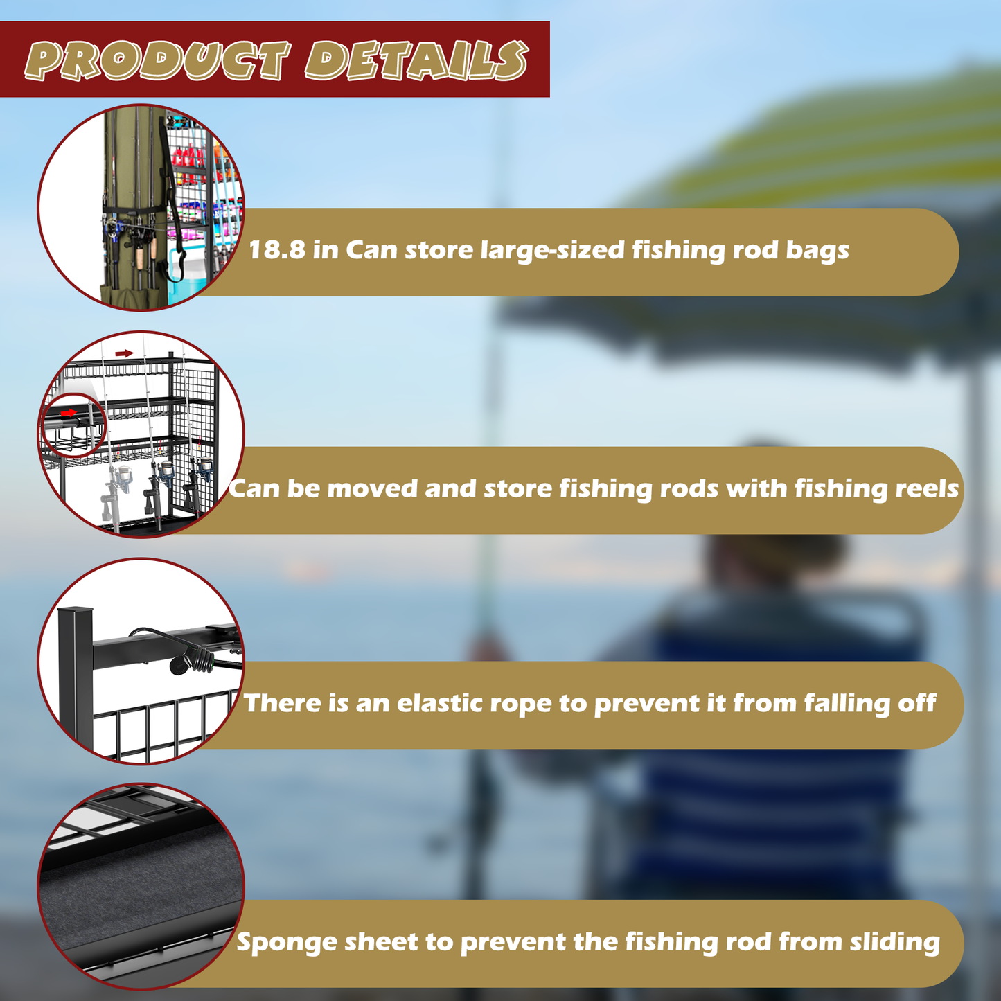 Commercial Grade Mobile Fishing Pole and Tackle Center