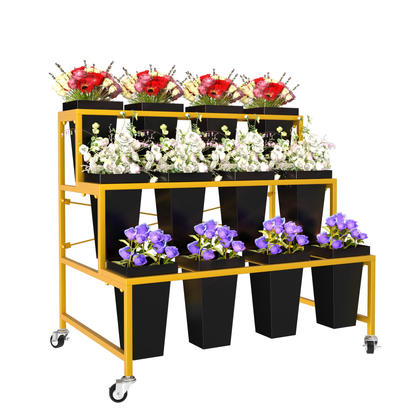 鲜花架黑桶