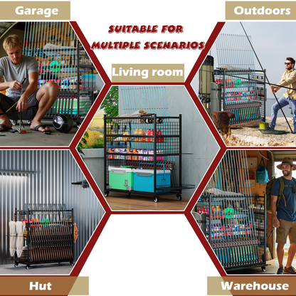 Commercial Grade Mobile Fishing Pole and Tackle Center