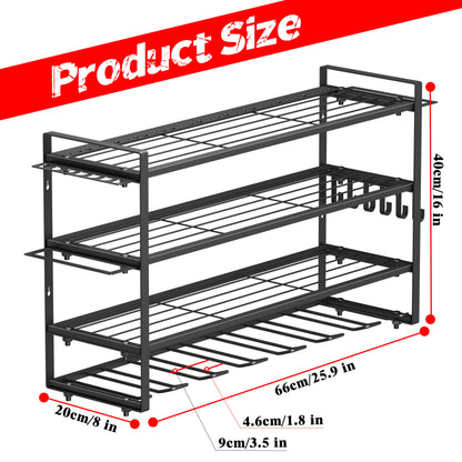 Industrial Wall Mounted Power Tool and Drill Storage Station