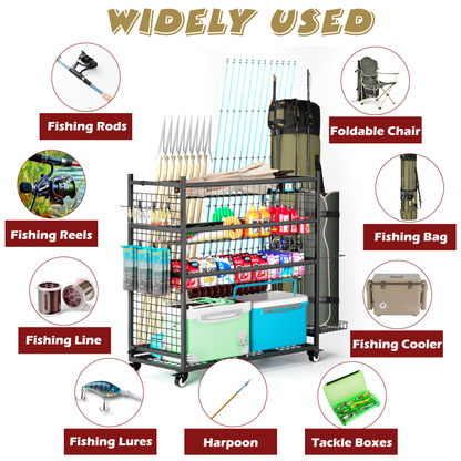 Commercial Grade Mobile Fishing Pole and Tackle Center