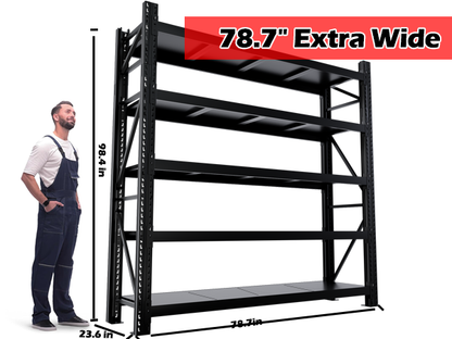 5-Tier Heavy Duty Industrial Storage Shelves - 8000 lbs Capacity