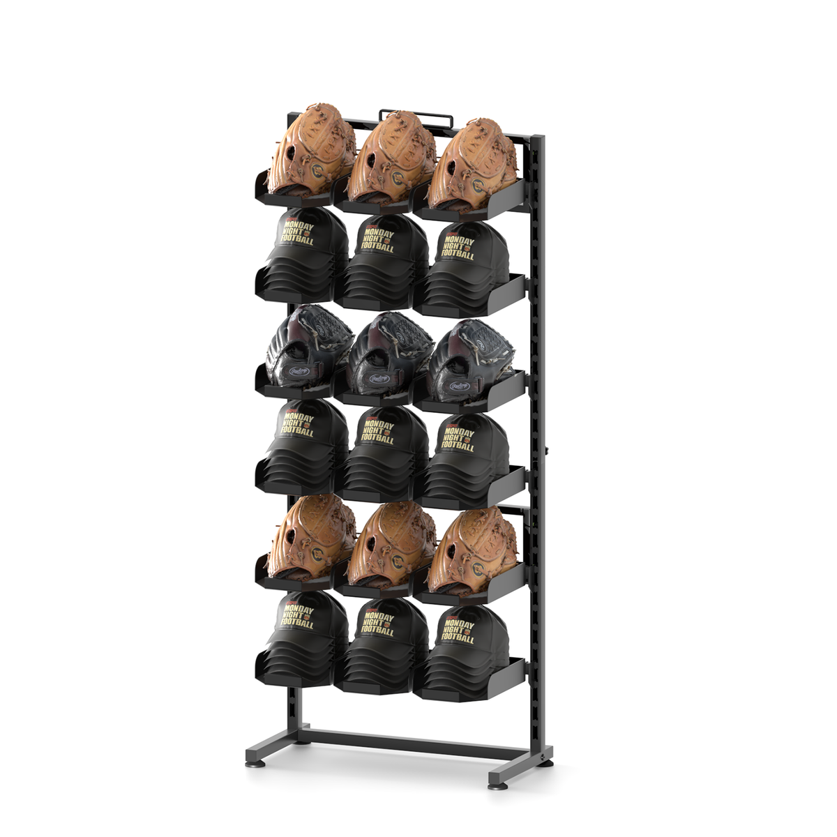 Mobile Boutique Hat Display Tower 180 Cap Capacity