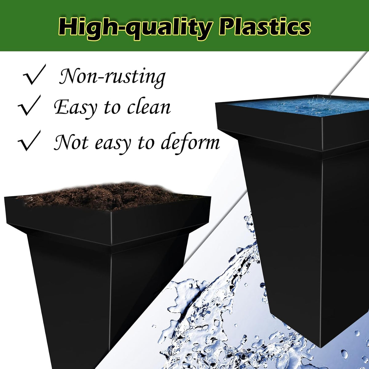 Heavy-Duty 4-Tier Metal Flower Display Stand with 16 Buckets