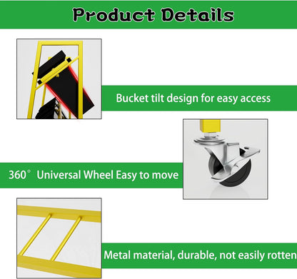 Heavy-Duty 4-Tier Metal Flower Display Stand with 16 Buckets